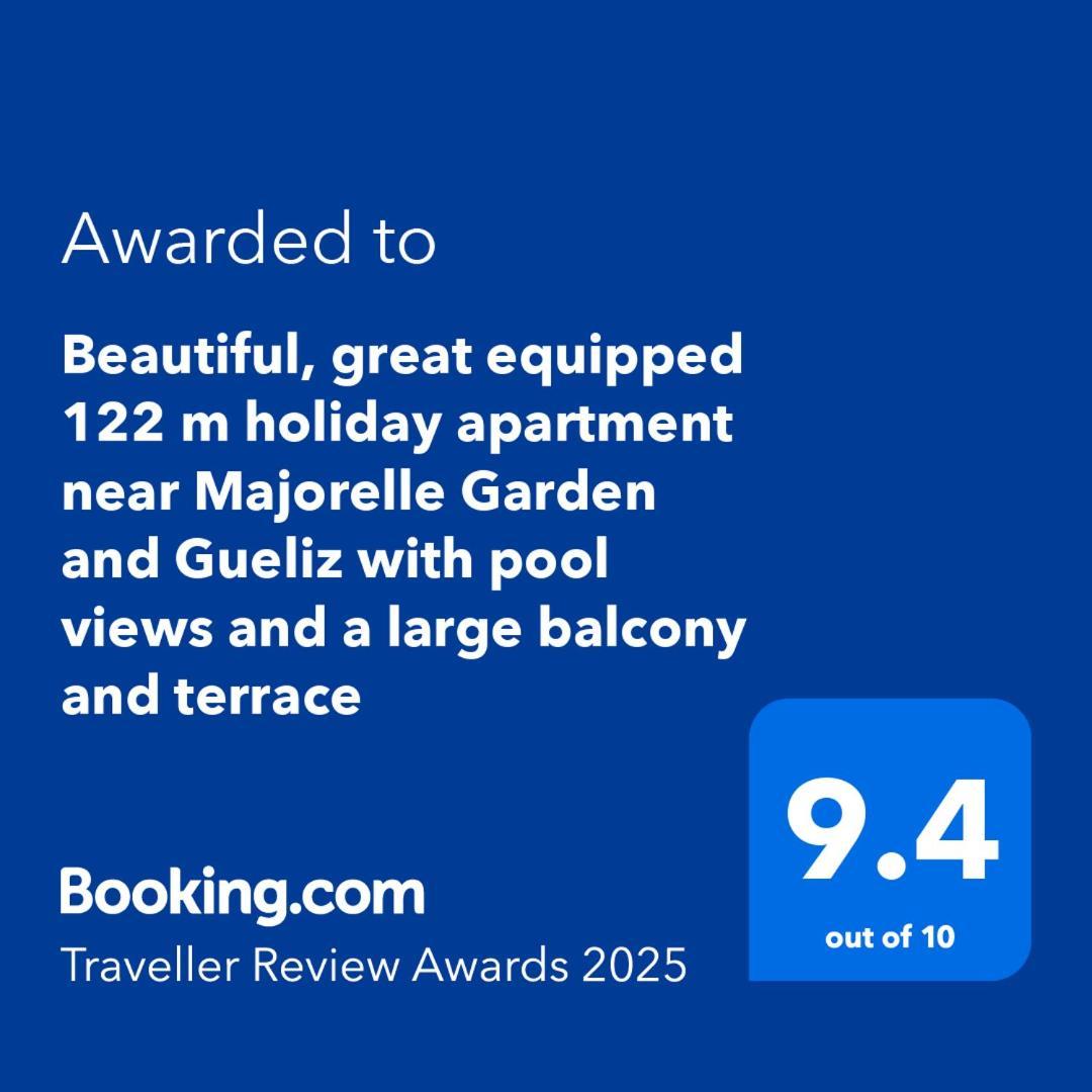 Beautiful, Great Equipped 122 M Holiday Apartment Near Majorelle Garden And Gueliz With Pool Views And A Large Balcony And Terrace Marakéš Exteriér fotografie